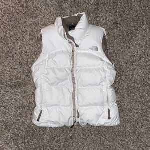 North face white puffer jacket